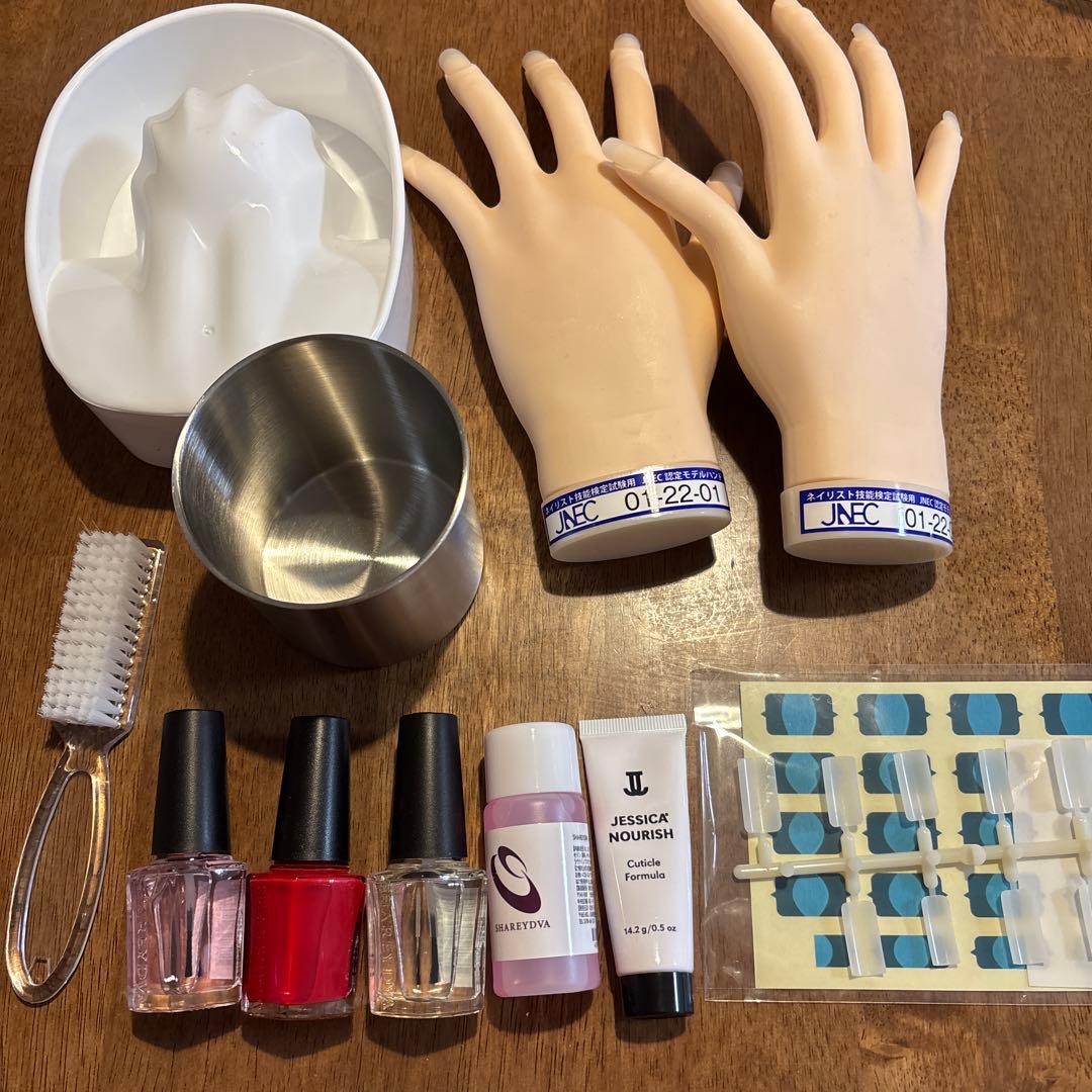 JNEC認定モデルハンド付きネイリスト検定用品セット