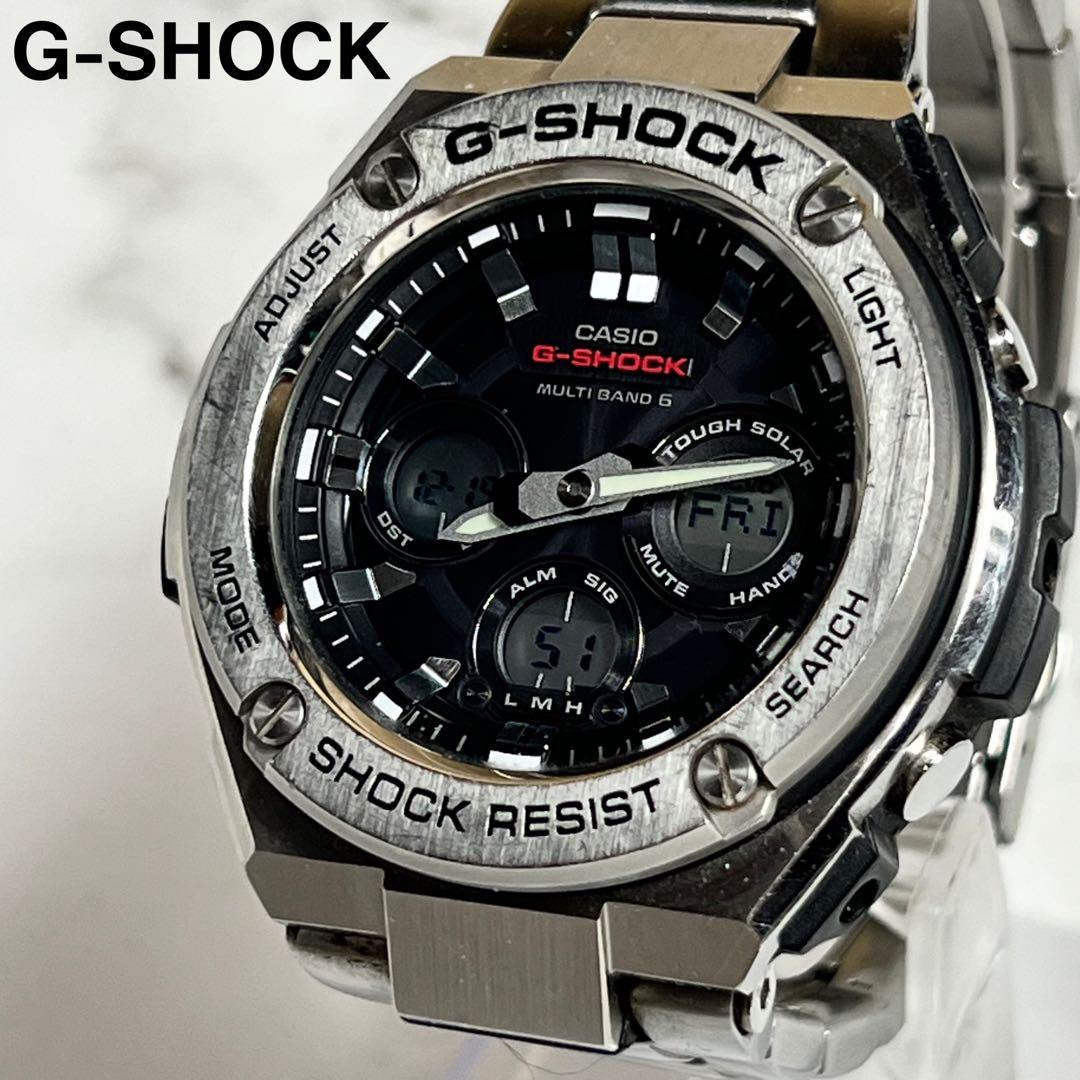 稼働品 G-SHOCK GST-W310D メンズ腕時計 シルバー 黒 メタル