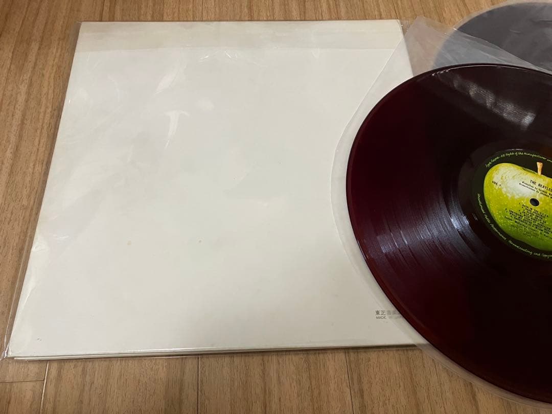 本物の特典付き　綺麗目な帯付きホワイトアルバム　ビートルズ 赤盤