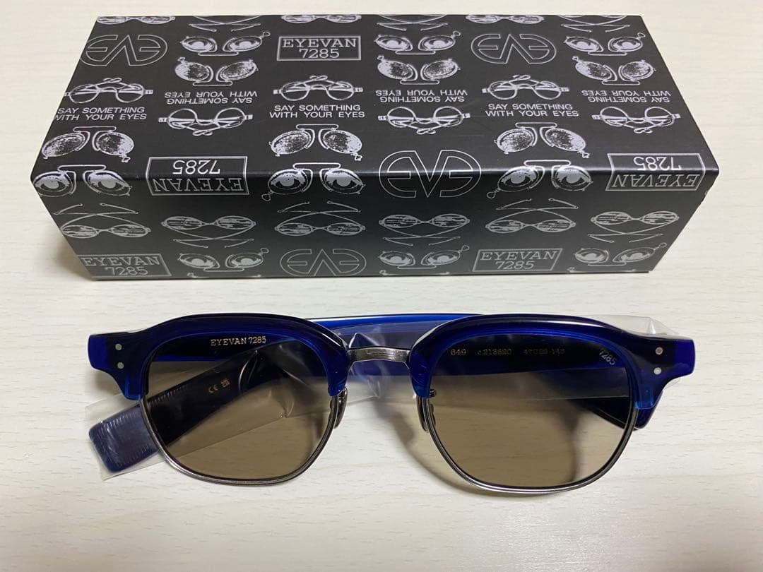 EYEVAN7285 型番649 c.213820 ブルー×ヴィンテージブラック