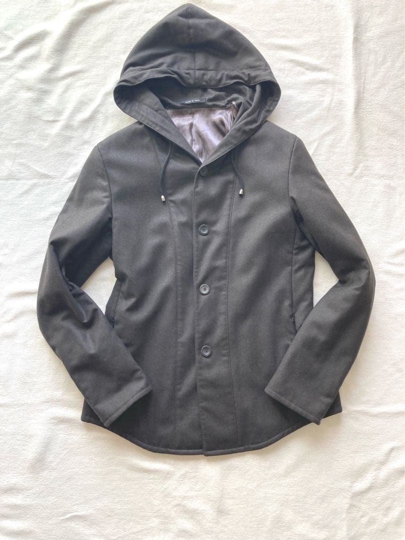 エンポリオアルマーニ　フード付・ジャケット　チャコールグレー　48 美品　伊製