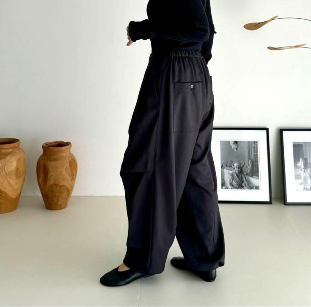 パンツ argue WOOL WIDE TUCK PANTS