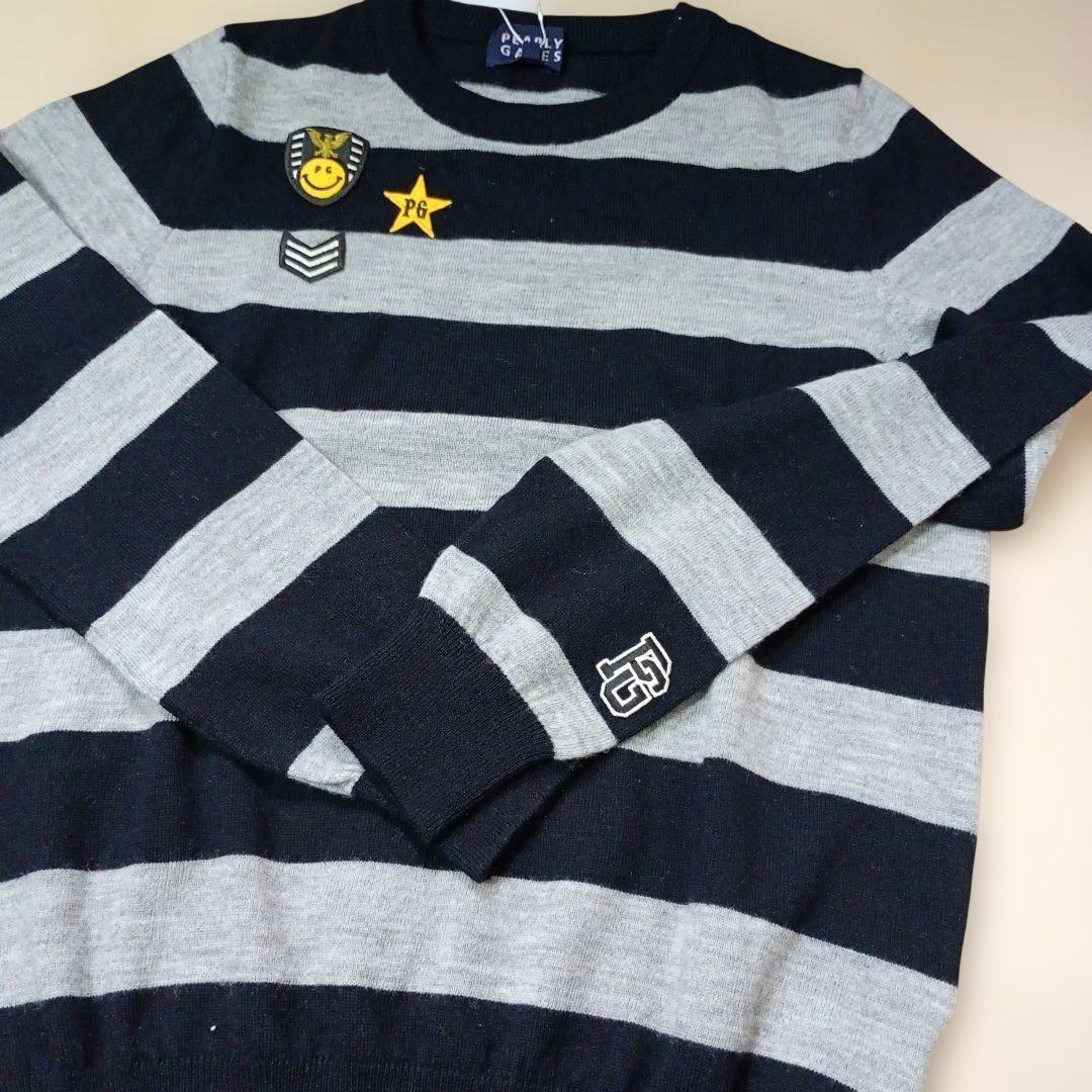 パーリーゲイツカシミヤセーター ストライプセーター サイズ1