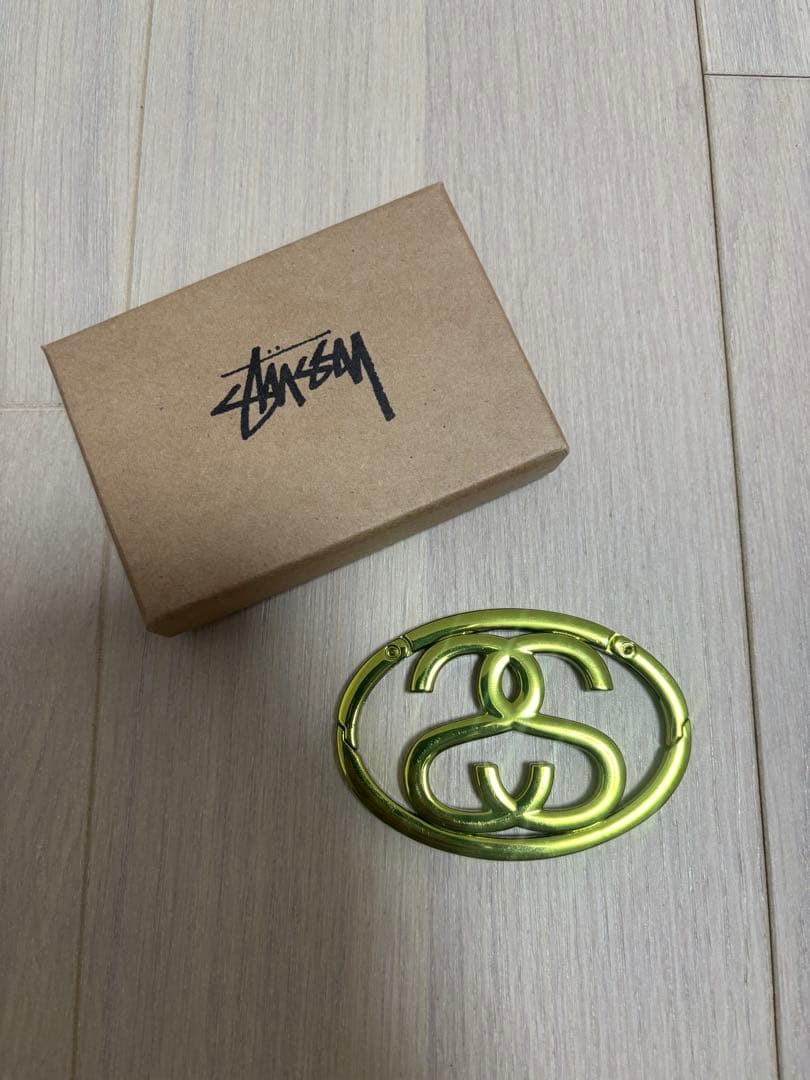 Stussy カラビナ ゴールドバッグ用／キーリング
