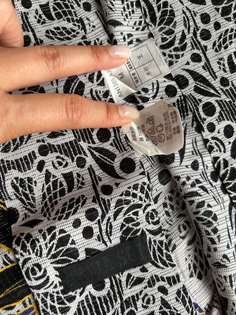 ANNA SUI浴衣 Mサイズ 白い花 黒い花