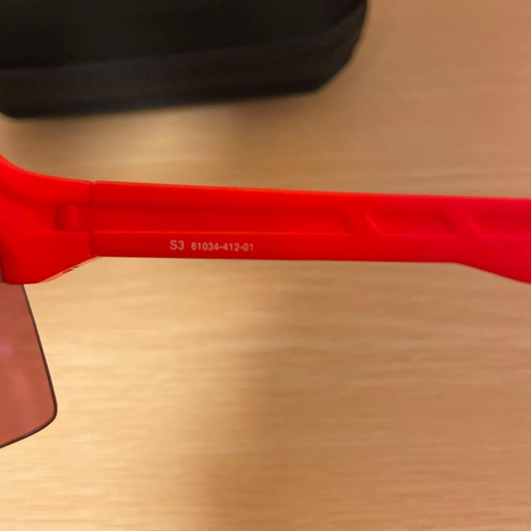 松竹梅100% スポーツサングラス オレンジ/レッド　S3