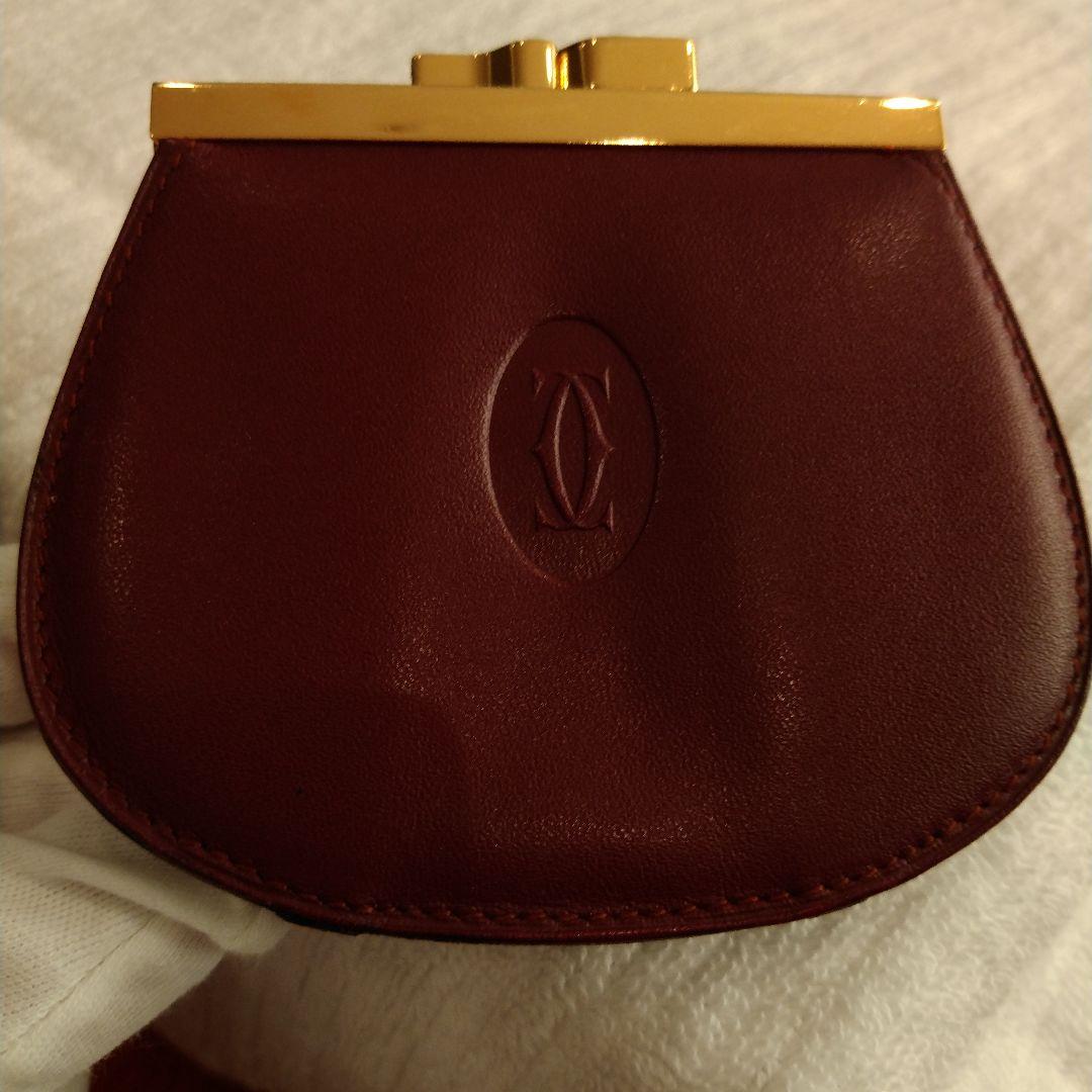 ✨美品✨カルティエ マストライン がま口 ケース ボルドー 金具