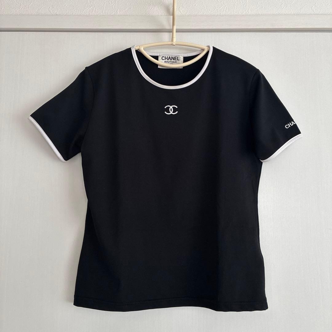 CHANEL ブラック カットソー 半袖