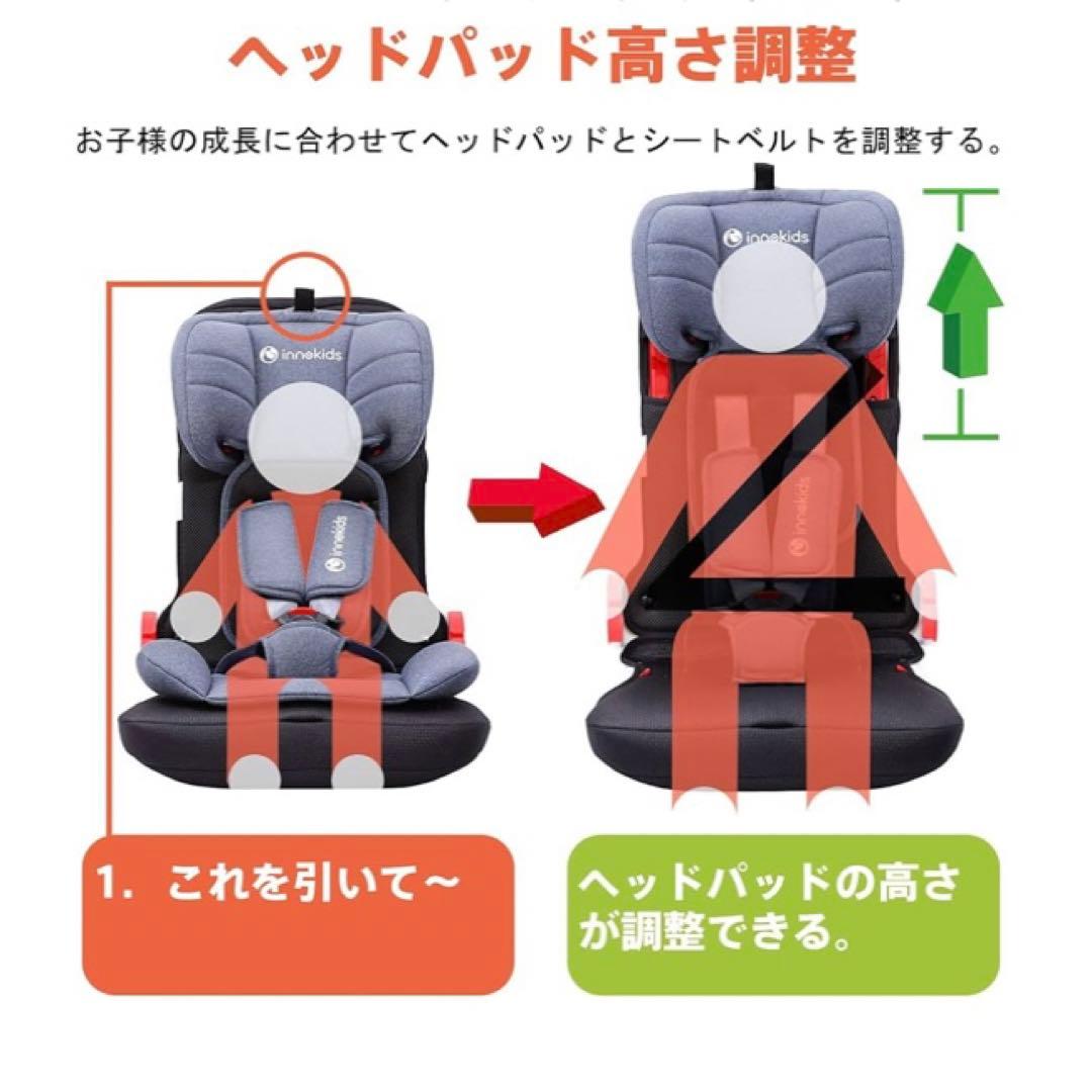 【美品】innokids チャイルドシート ジュニアシート　折り畳み　コンパクト