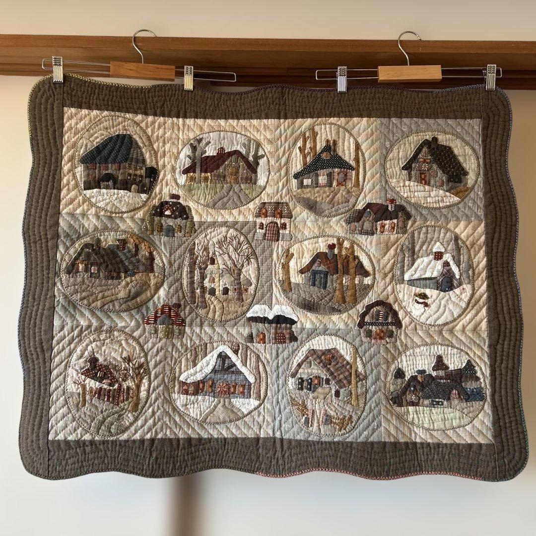 ハンドメイド　キルト　パッチワーク　風景デザイン タペストリー