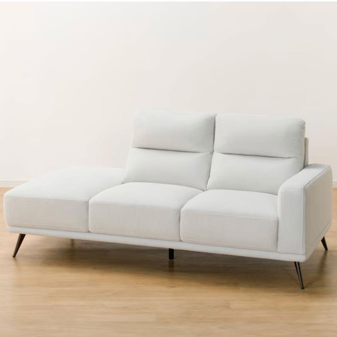 ニトリ 片肘カウチソファ 布張り 美品・使用感少なめ