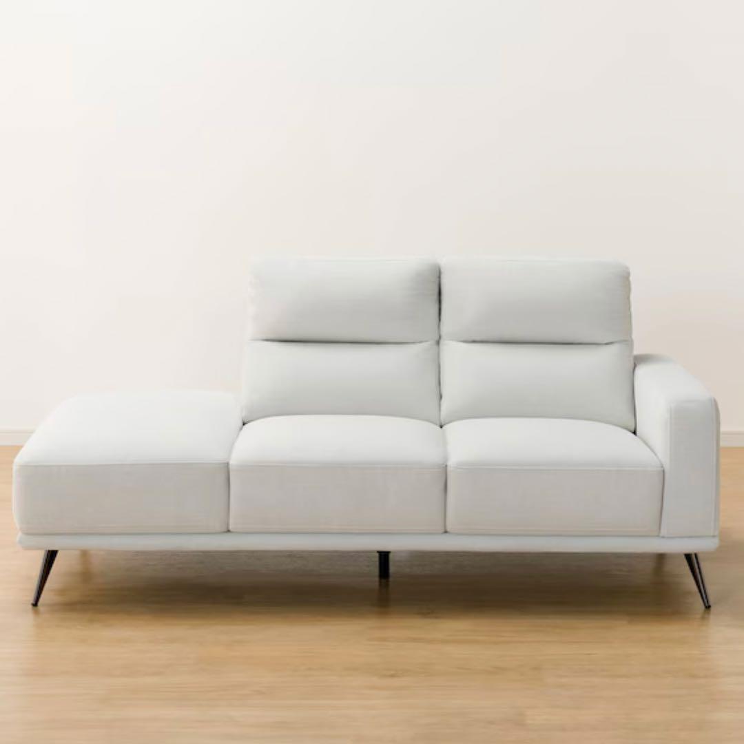 ニトリ 片肘カウチソファ 布張り 美品・使用感少なめ