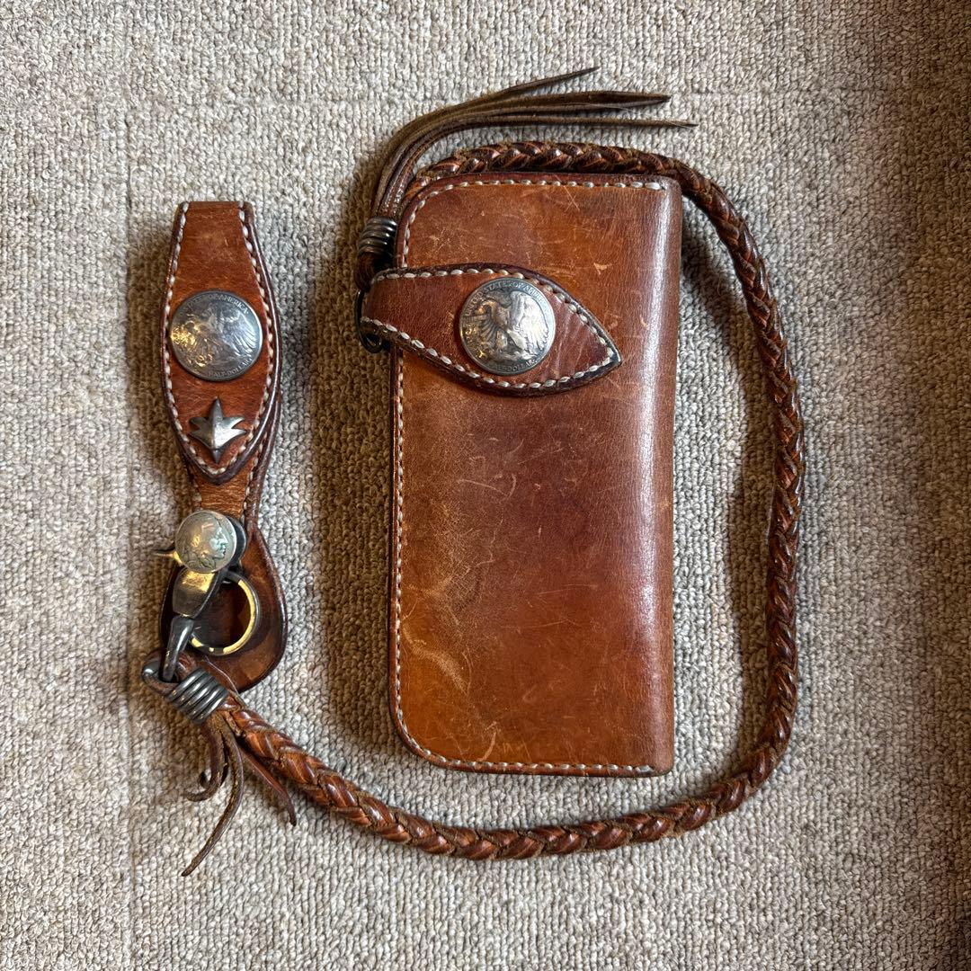 本牛革　シルバー925 バイカーズウォレット