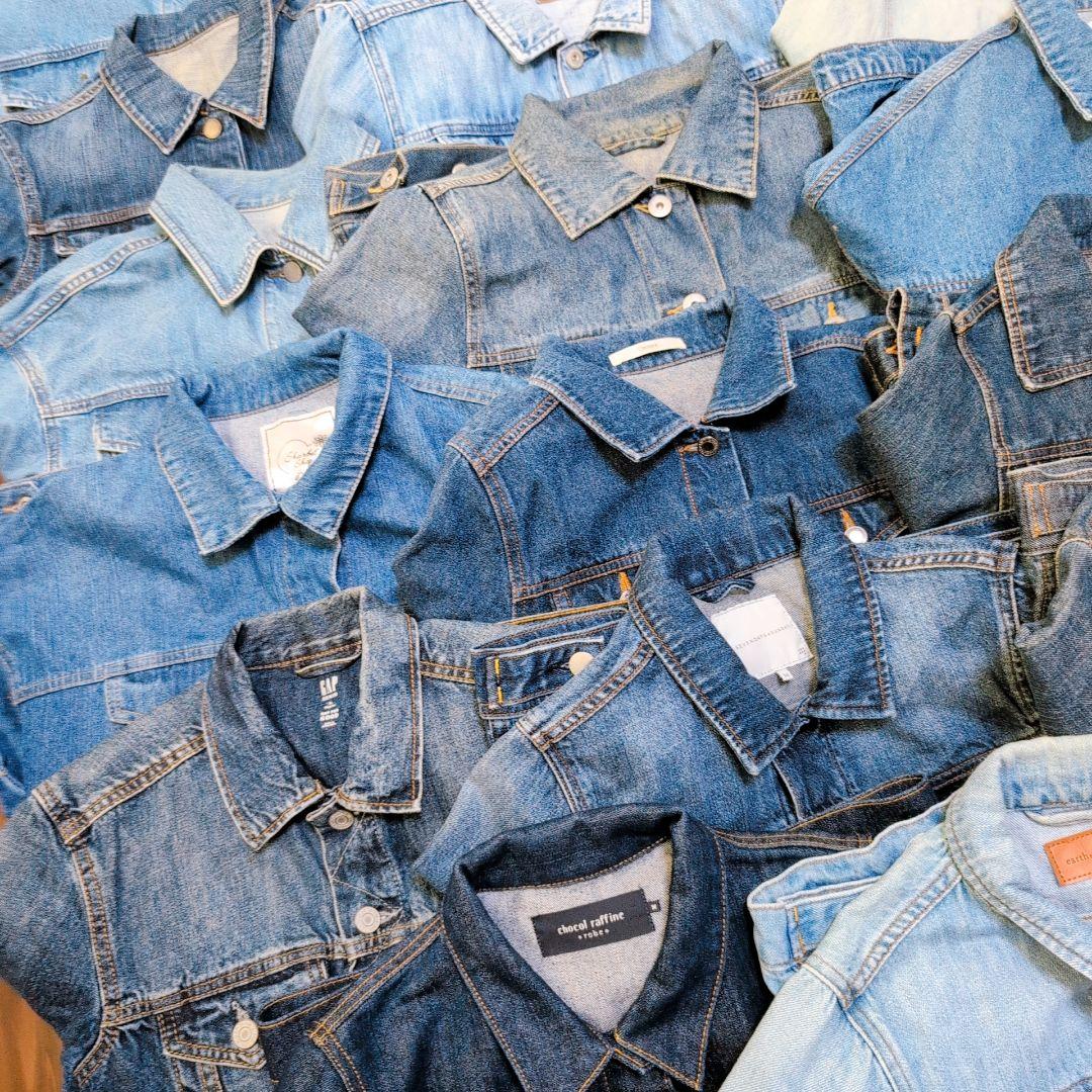 専用Ｇジャン デニムジャケット35着まとめ売り リメイク素材 ハンドメイドリペア