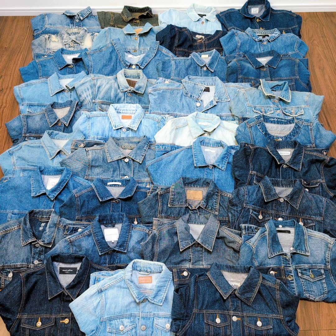 専用Ｇジャン デニムジャケット35着まとめ売り リメイク素材 ハンドメイドリペア