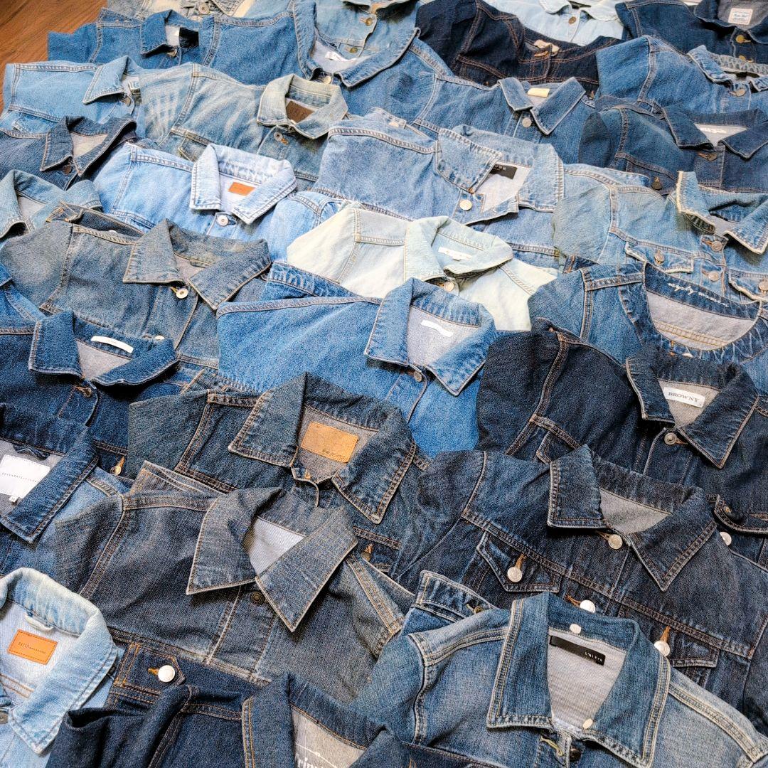 専用Ｇジャン デニムジャケット35着まとめ売り リメイク素材 ハンドメイドリペア