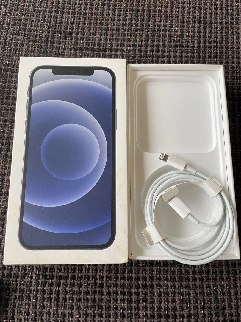 iPhone12 64gb simフリー　箱　充電ケーブルあり