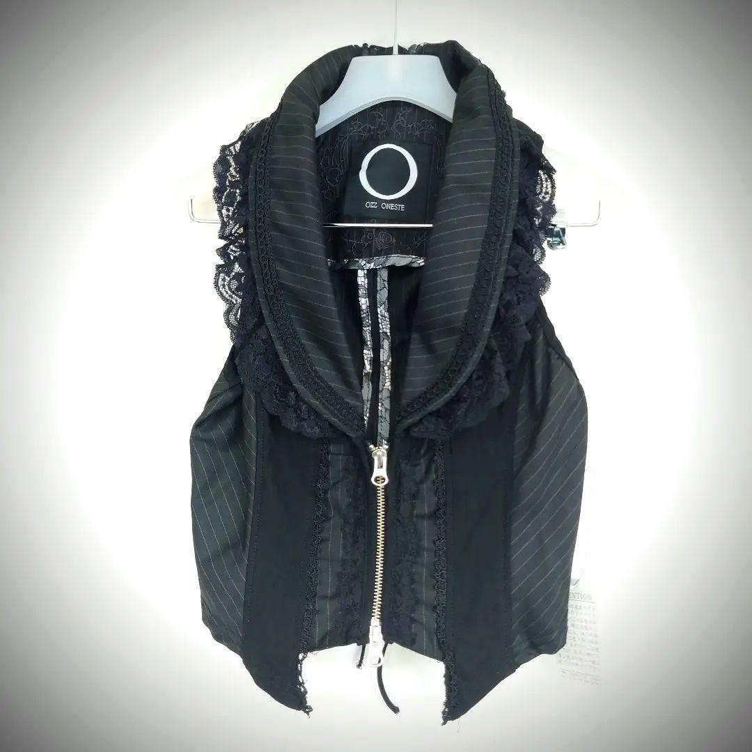 Ozzon OzzOneste タグ付き新品 青薔薇ストライプベスト