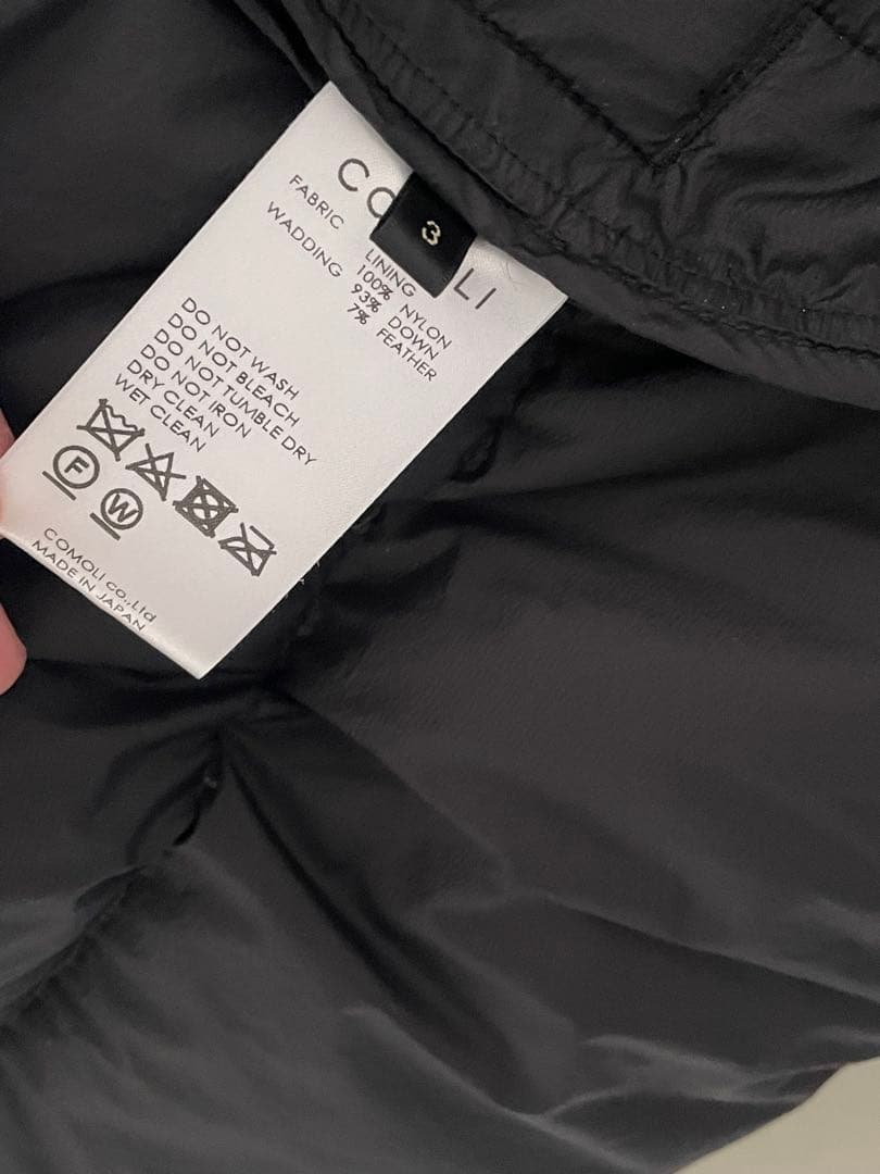 COMOLI ダウンベスト 23AW size3
