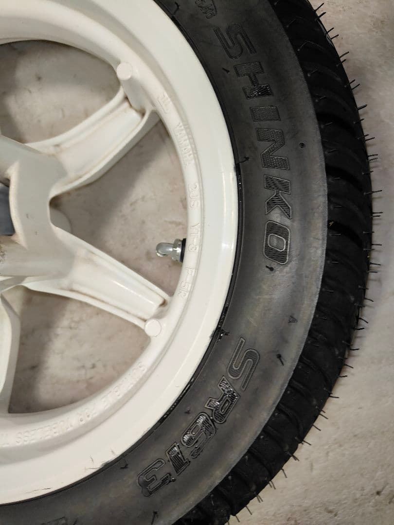 専用 4型5型 シグナスX 純正前後ホイール 希少なホワイトホイール のみ