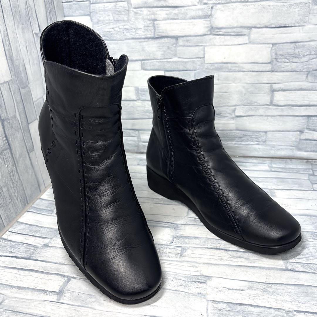 ✨美品✨ アシックスウォーキング ペダラ ショートブーツ ブラック 23cm