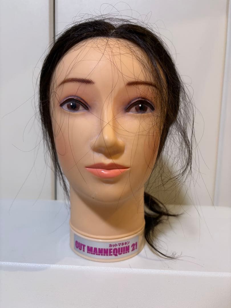 REGINA カットウィッグ2体セット　人毛100% 美容師カット練習用