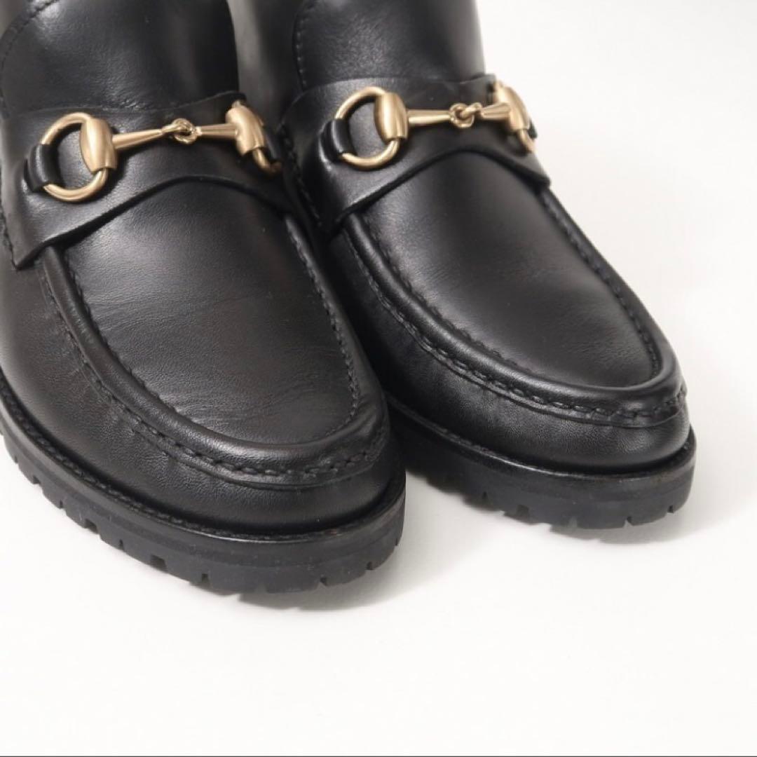【美品】GUCCI グッチ ホースビット チャッカブーツ レザー ブラック