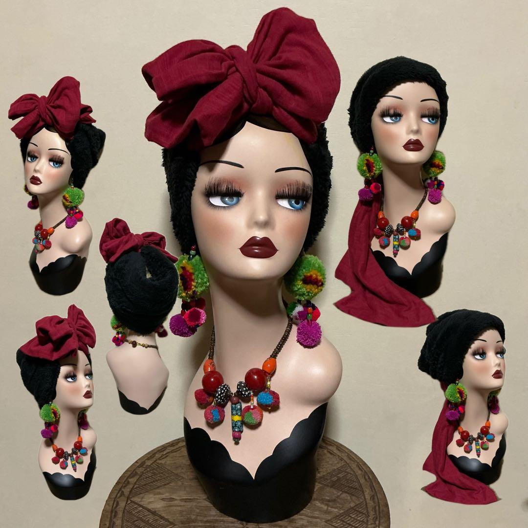 サクラページです　3点 ファー　2wayアレンジ ヘアターバン