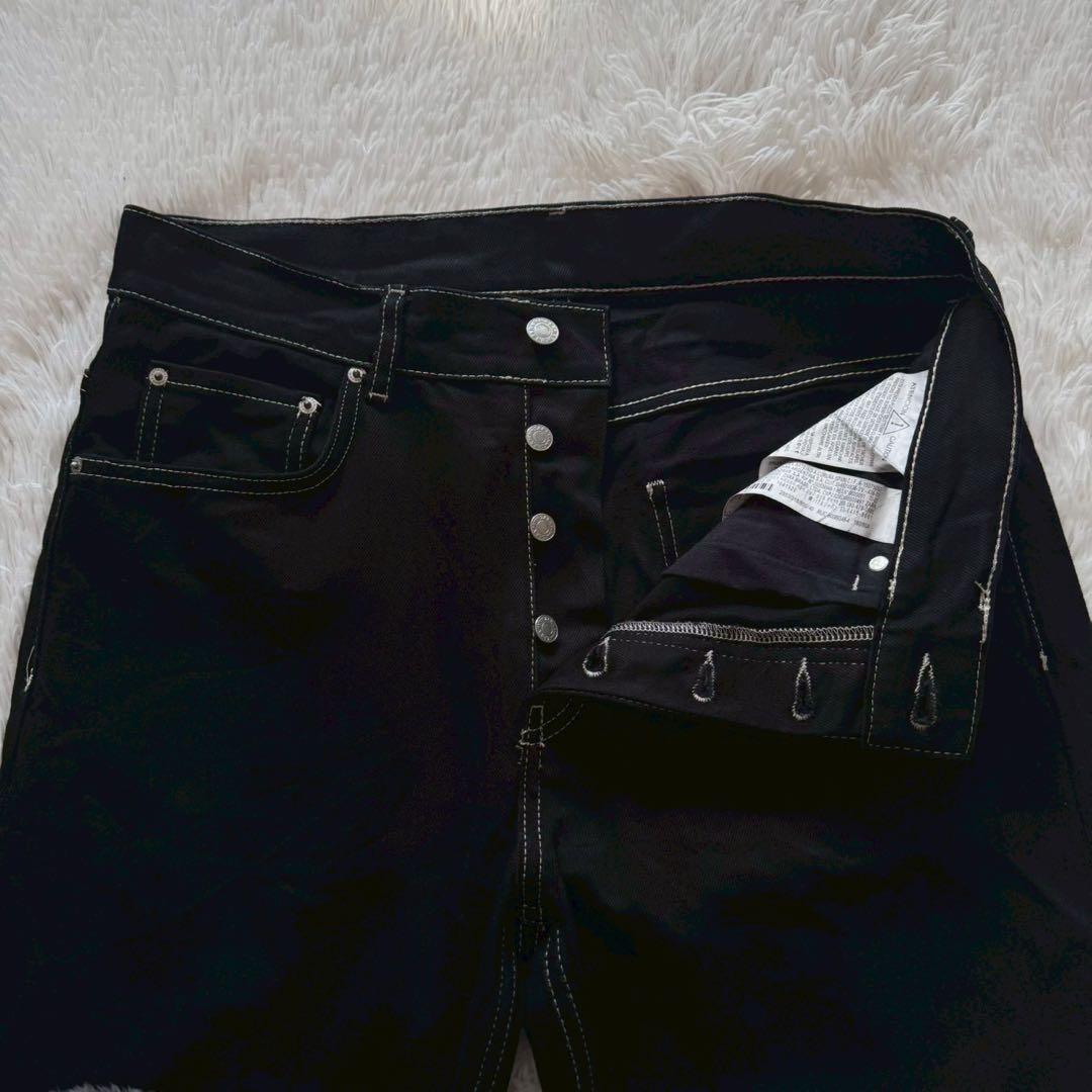 ZARA✨デニム　セットアップ　上下　ブラックデニム　ステッチ　M