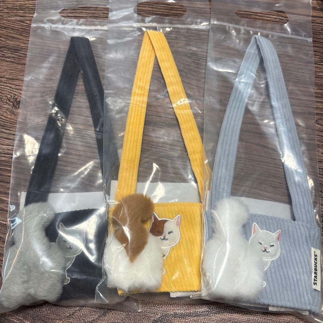 スターバックス 台湾 STARBUCKS ネコ　ドリンクホルダー セット