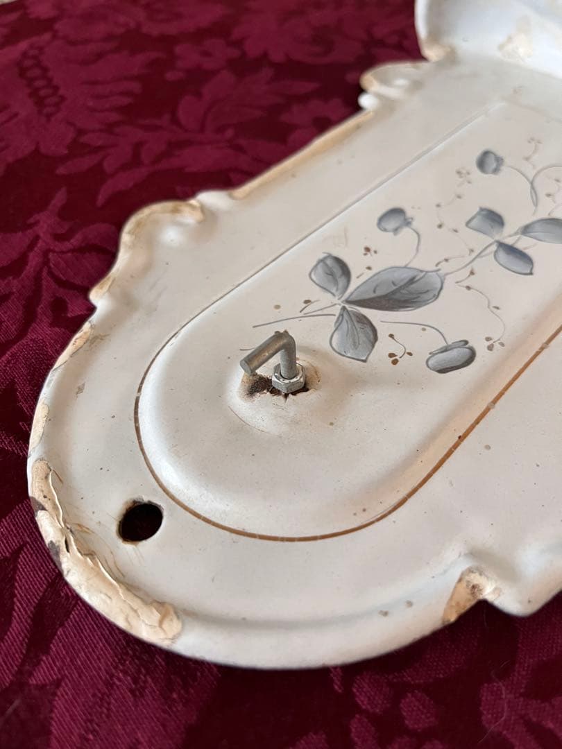 フレンチアンティーク ホーローカップホルダー カップ&ソープラック