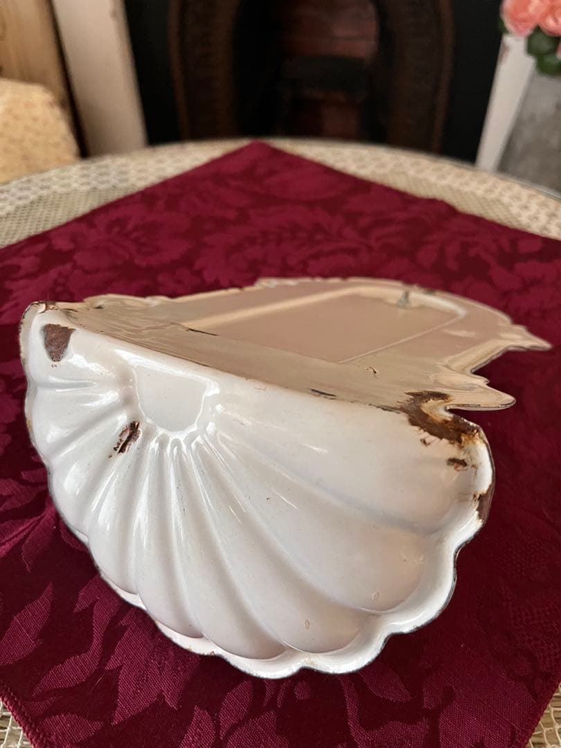 フレンチアンティーク ホーローカップホルダー カップ&ソープラック