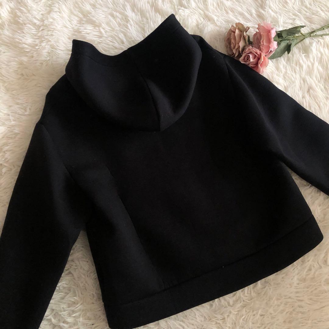 NOBLE ダンボールニットフーデットパーカー　ブラック