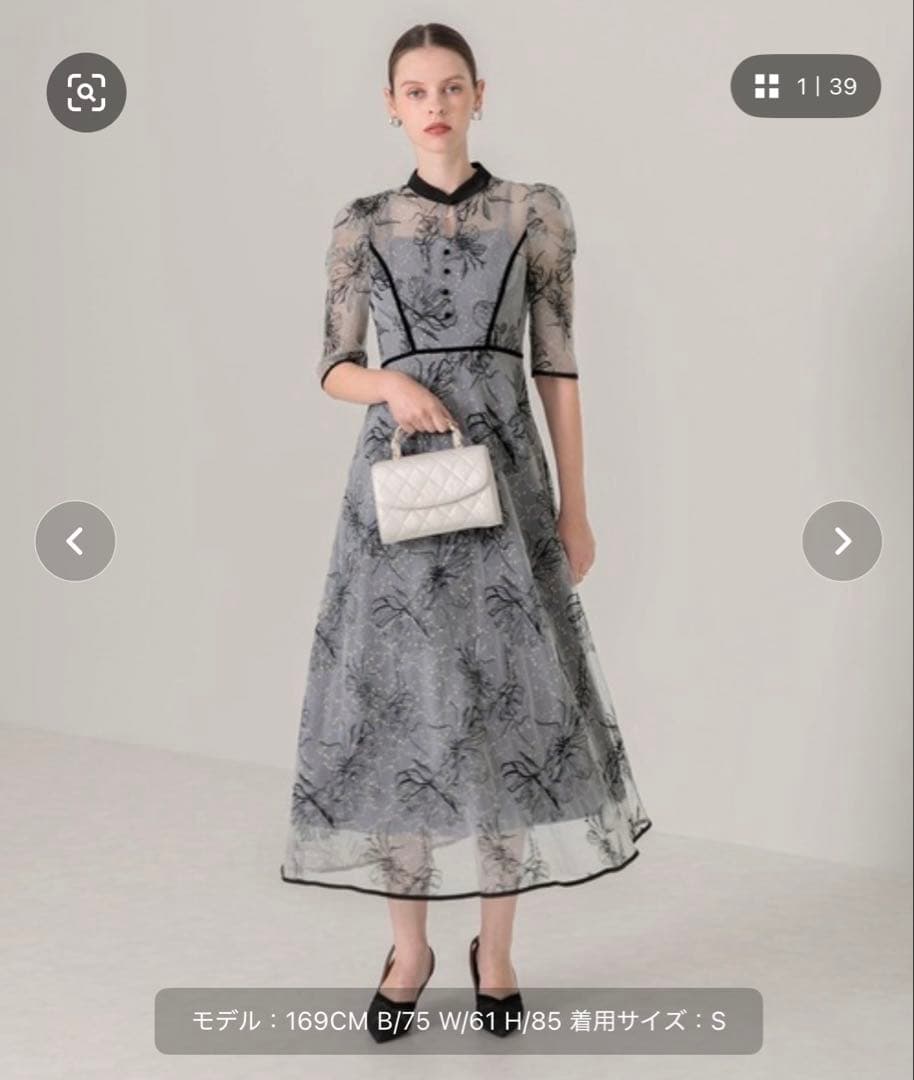 Leja 花柄パーティードレス Mサイズ