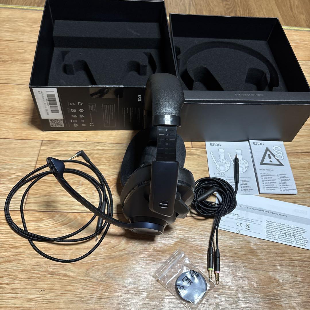 e*a様 EPOS H6PRO ゲーミングヘッドホン　ヘッドセット　付属品完備