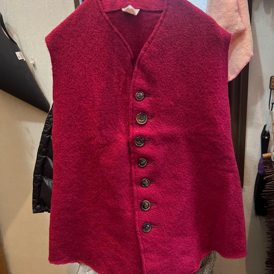 ★美品！45R フォーティファイブアール ウール100% 縮絨ニットジレベスト