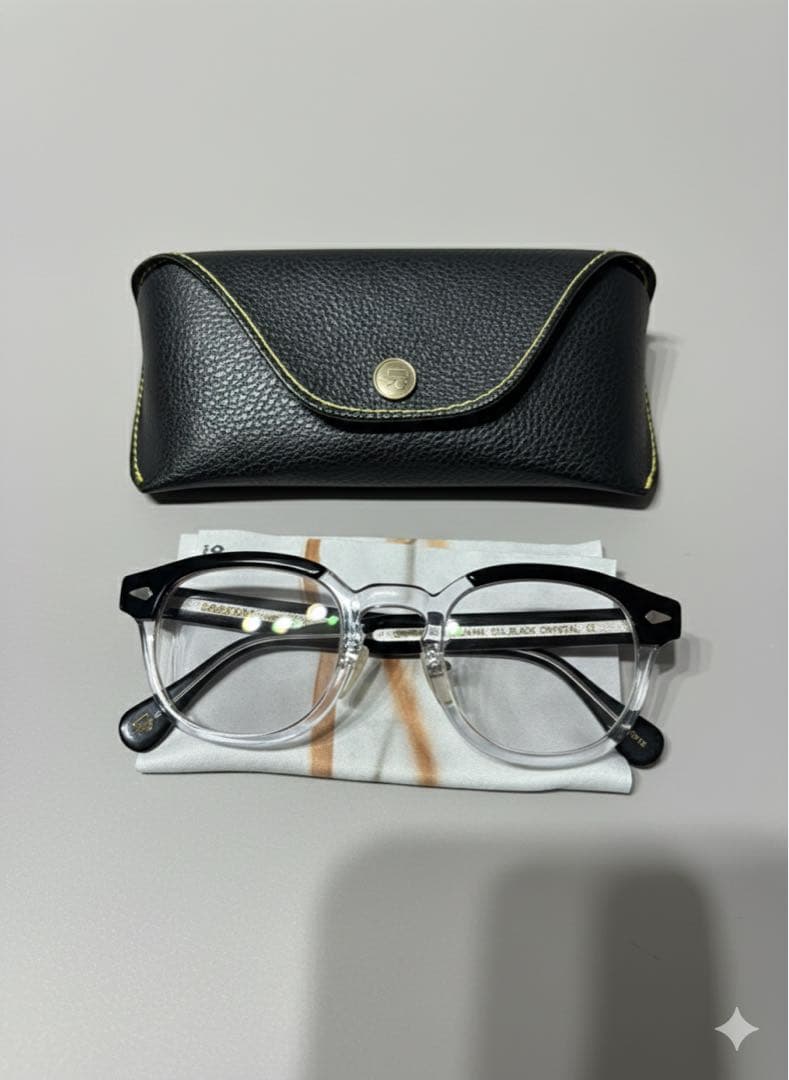 MOSCOT lemtosh 49サイズ black crystal 鼻パッド付
