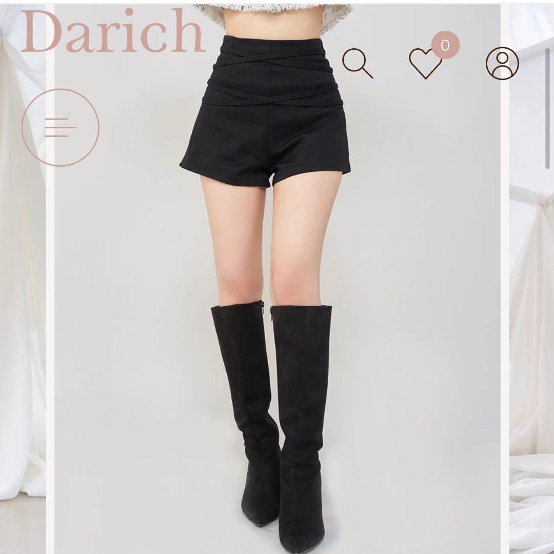 ダーリッチ ダブルクロスベルトショートパンツ M / BLK