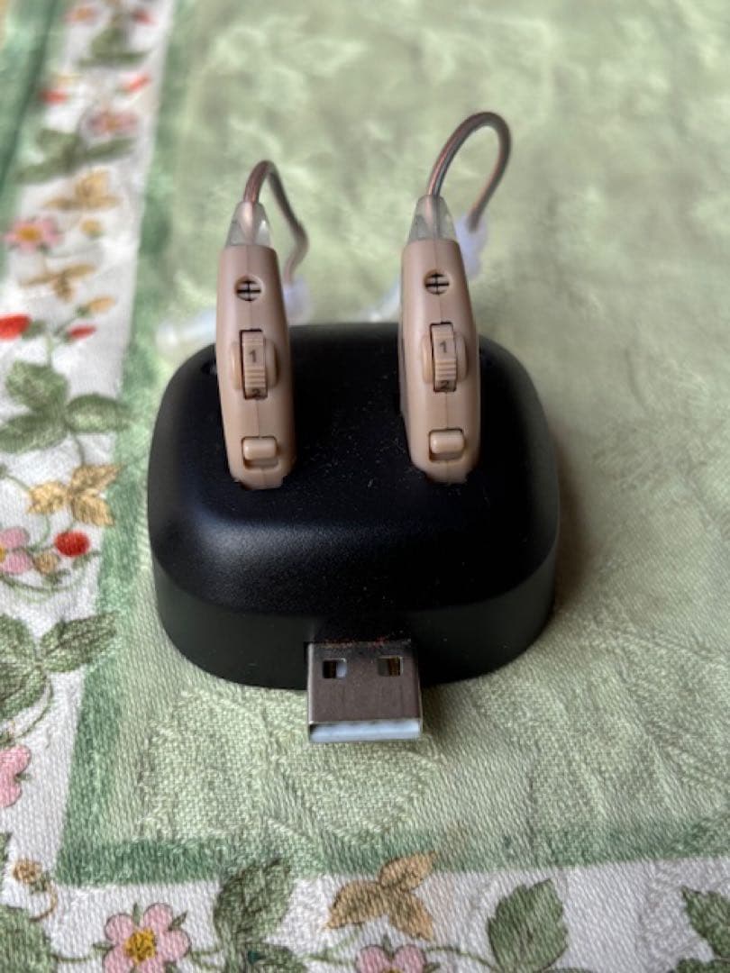 Shop Japanショップジャパン楽ちんヒアリング本体2個セット＋集音器充電式