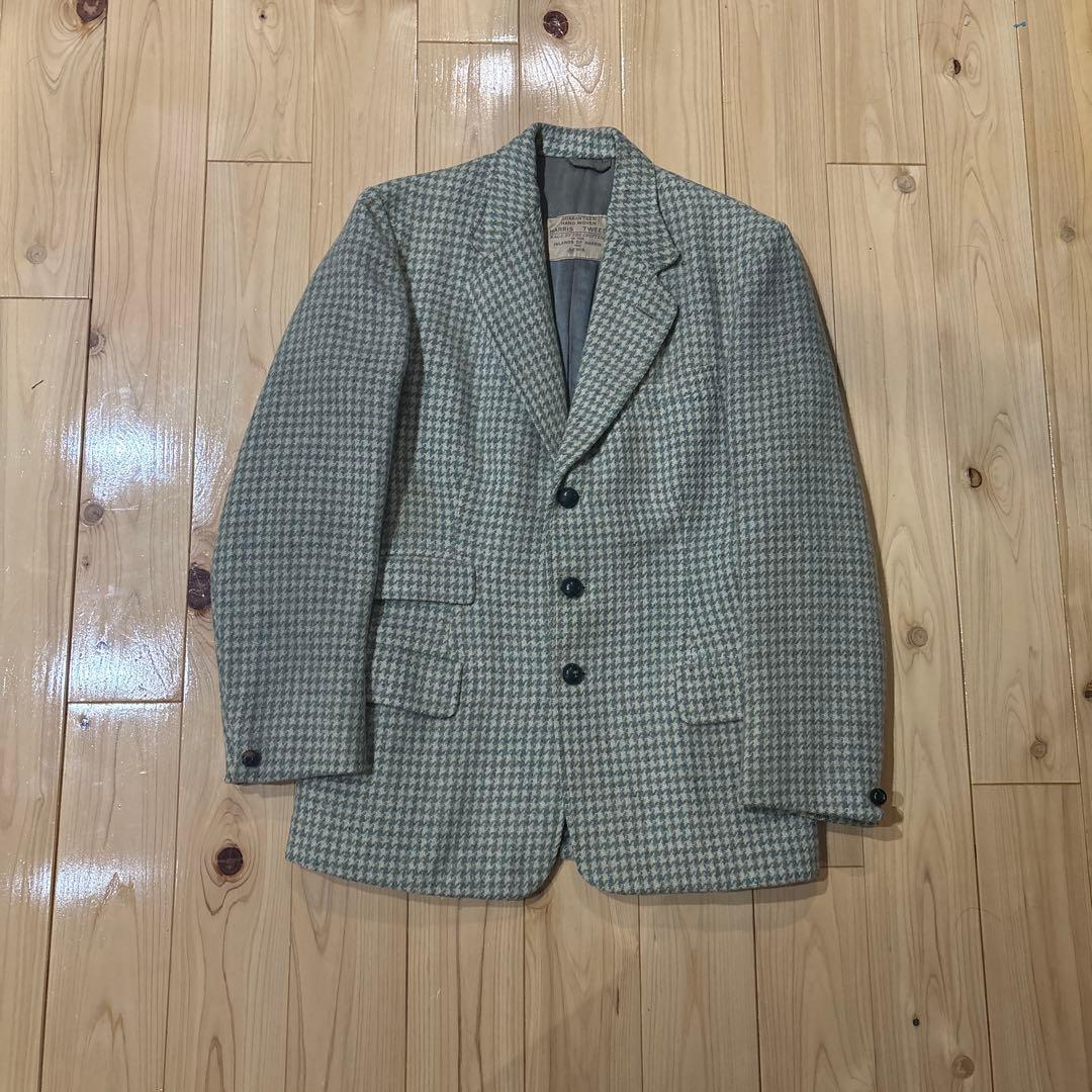 ハリスツイード　テーラードジャケット　古着