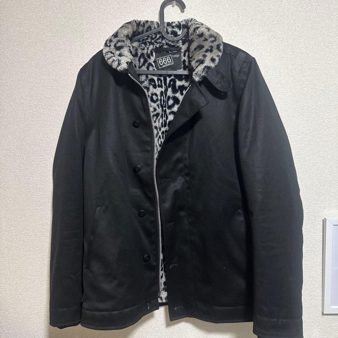666 n-1 レパードデッキジャケット パンク