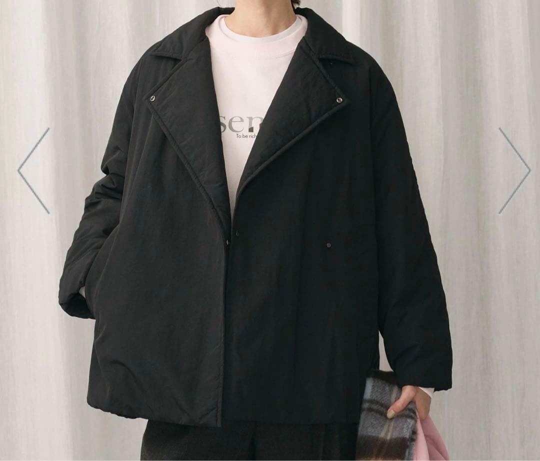 【新品タグ付き】テーラード ナイロンパッファーブルゾン ウォッシャブル コート