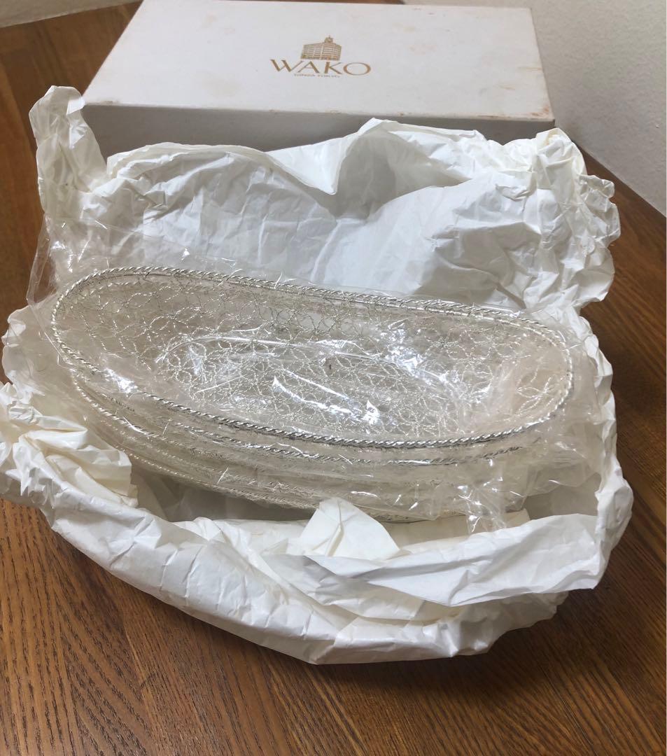 銀座和光　銀細工 おしぼりトレイ 5個セット