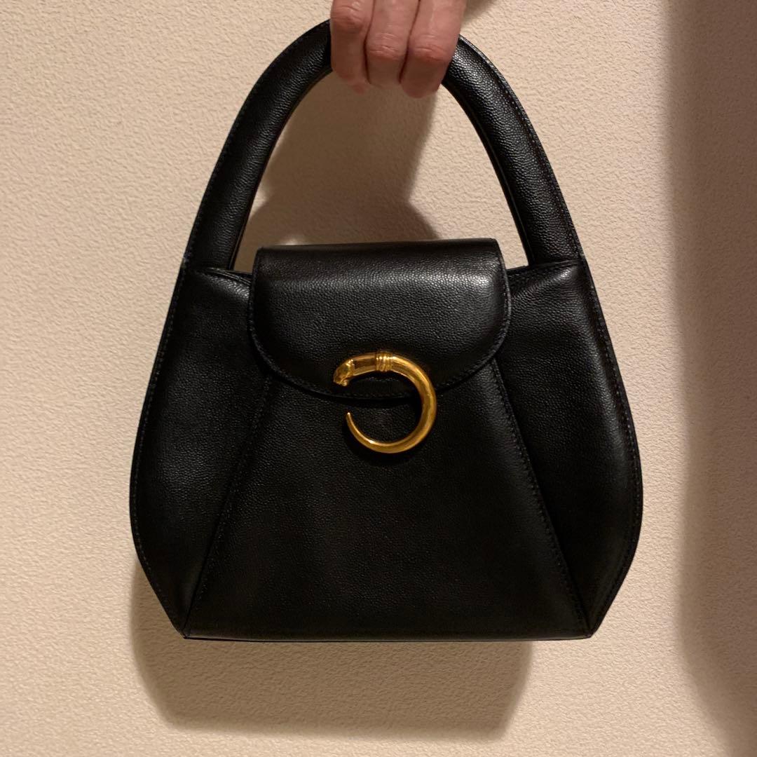 【2月15日まで期間限定価格】Cartier ハンドバック　レザー　黒
