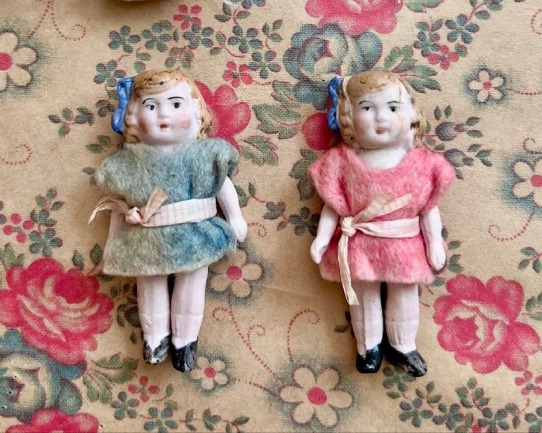 Xmas限定価格！アンティーク　ビスクドール　双子　フランス　2体セット