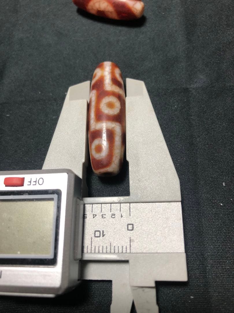 西蔵老礦九眼天珠、虎牙天地天珠セット