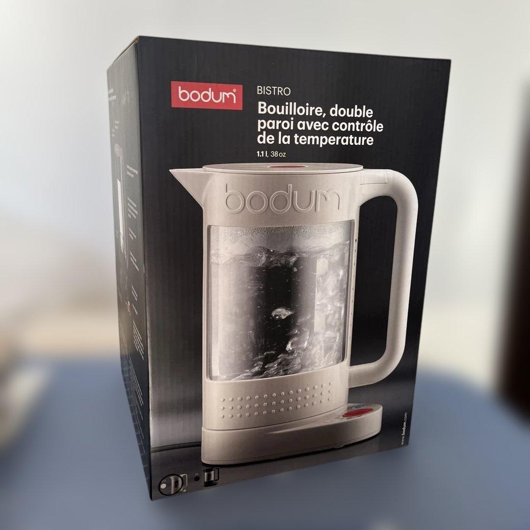 未使用bodum bistro 白　電気ケトル温度調整機能付き