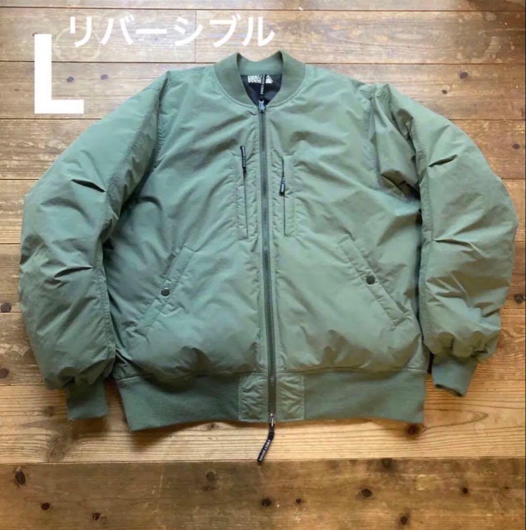 最終価格 FIRST DOWNダウンジャケット MA-1 Lサイズ リバーシブル