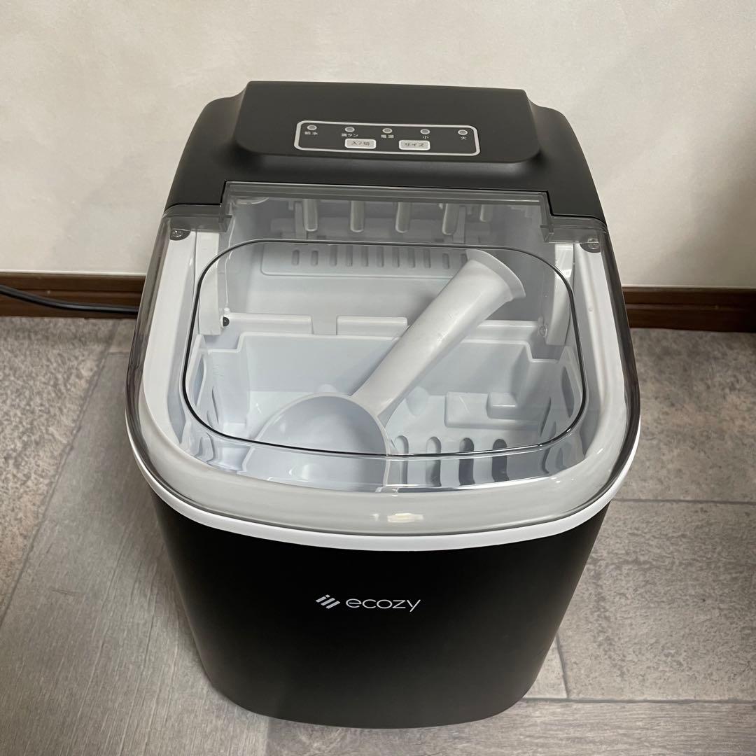 動作確認済 ecozy 製氷機 黒 2024年製 高速製氷 IM-BS260C