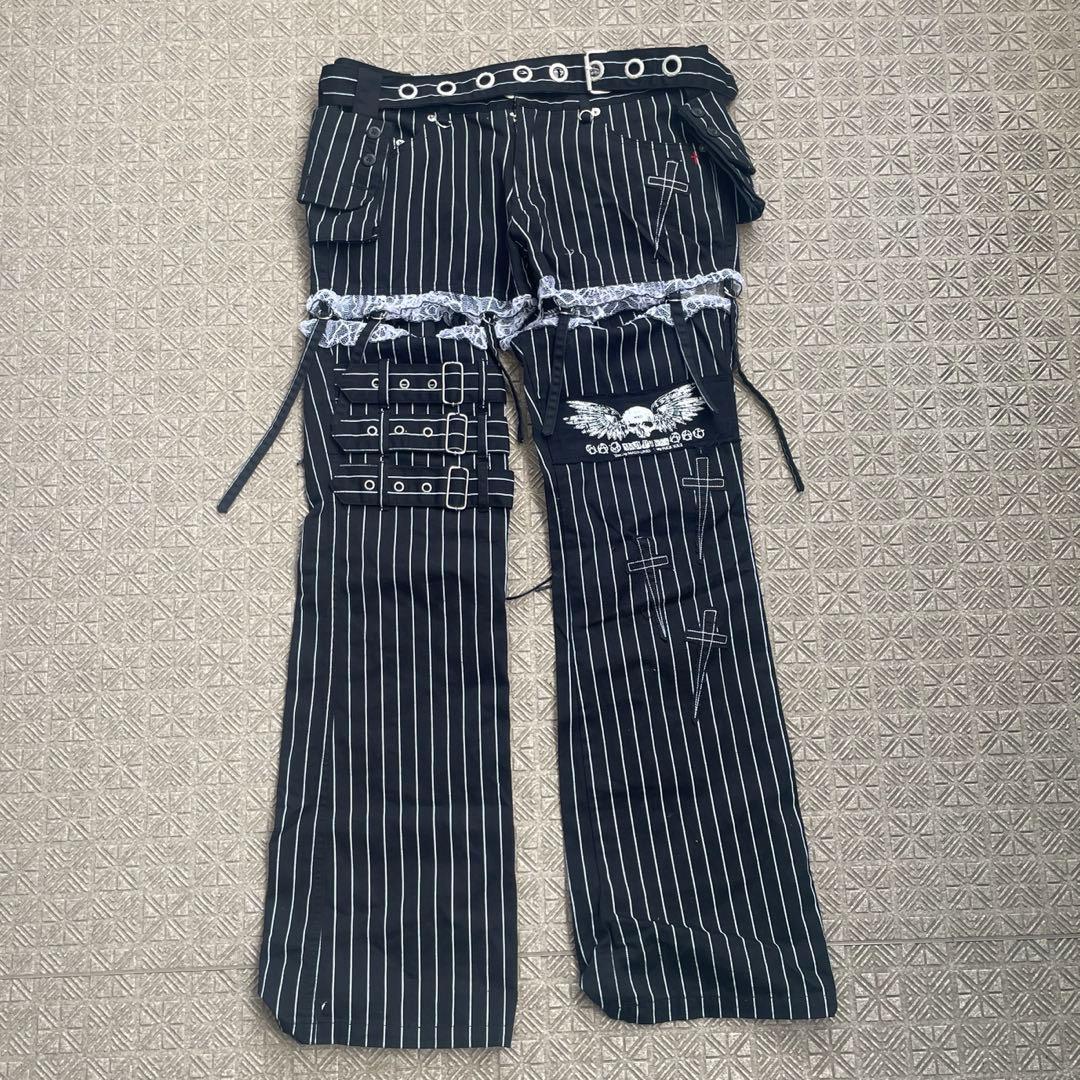パンツ Y2K MAD PUNKS gimmick lace cargo pants
